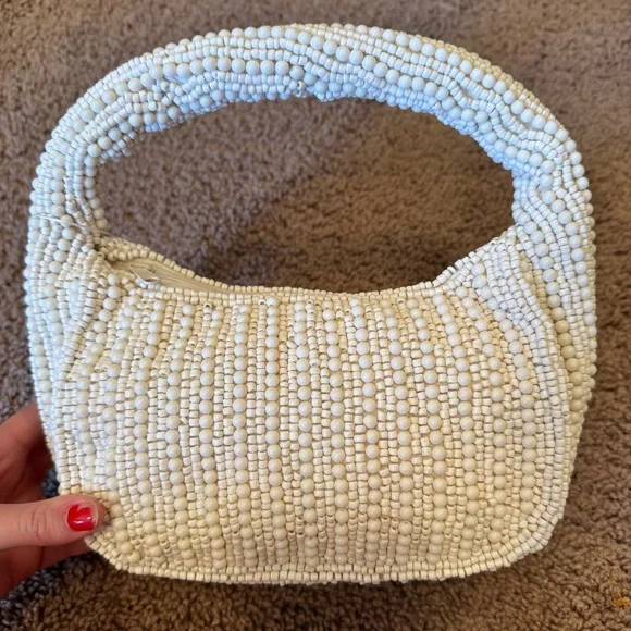 Beaded White Handbag NWT - Picture 7 of 11